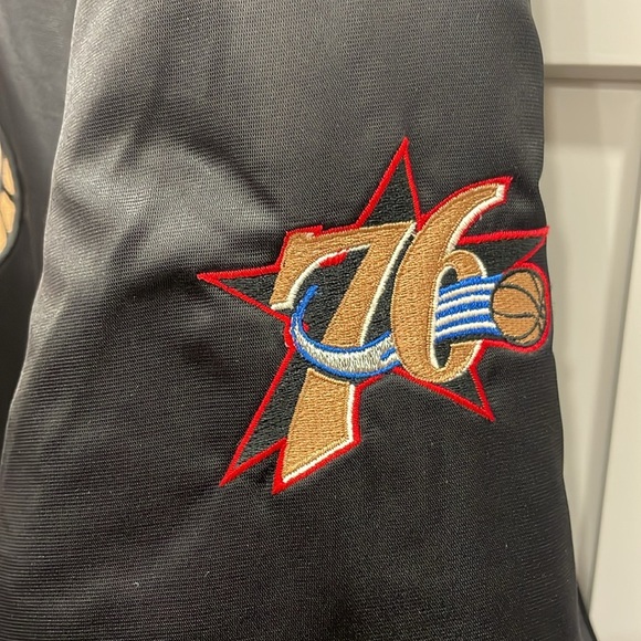 Y2K 2000s NBA Fusion Reebok Philadelphia 76ers Bomber Jacket - Picture 6 of 14